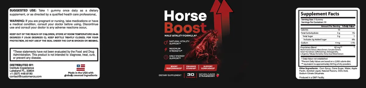 Horse Boost label